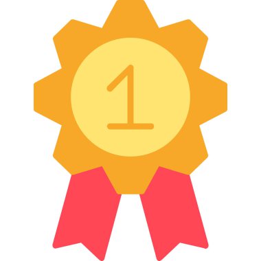 Rozet vektör çizimi beyaz arkaplanda izole edildi