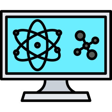 Bilim ve teknoloji ikonu. vektör illüstrasyonu
