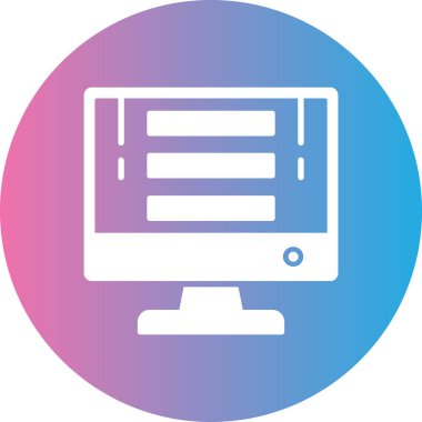 Bilgisayar. Basit illüstrasyon, modern biçim