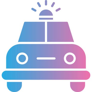 Bir araba simgesinin vektör illüstrasyonu