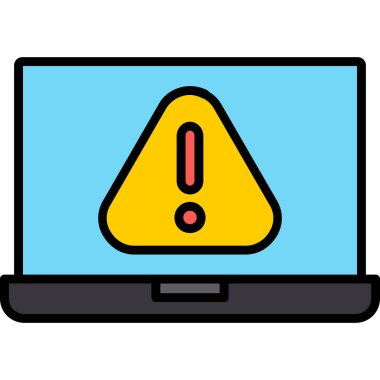 uyarı uyarısı simgesi tam taslak biçiminde