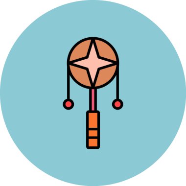 Bir yıldız simgesinin vektör illüstrasyonu