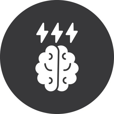 Beyin. Web simgesi basit tasarım