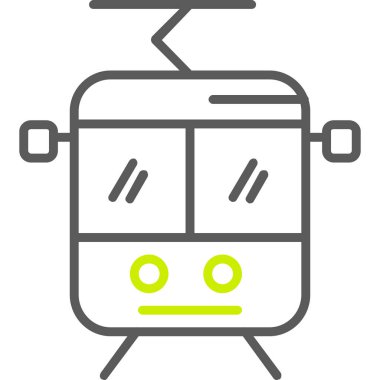 tren simgesi, vektör illüstrasyonu