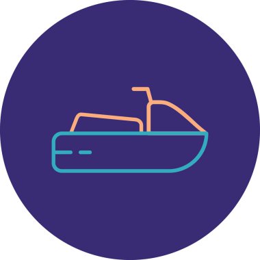 Tekne. Web simgesi basit illüstrasyon