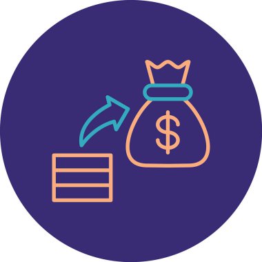 çanta simgesi vektör illüstrasyonu