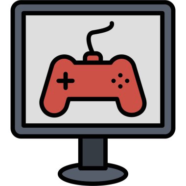 Video oyunu simgesi. Vektör çizim