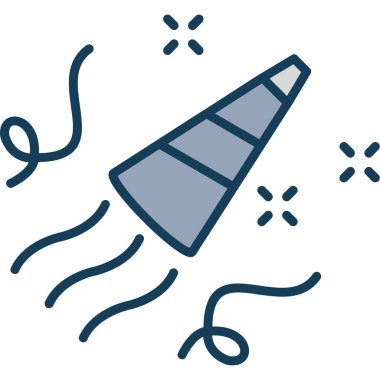 Havai fişekler. Web simgesi basit illüstrasyon