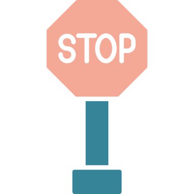 dur işareti vektör illüstrasyonu