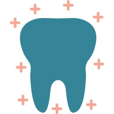 diş simgesi vektör illüstrasyonu