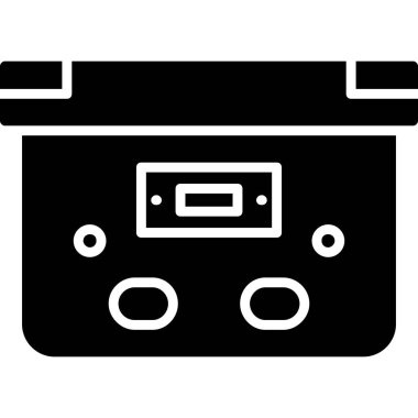 kaset çalar ikon vektör illüstrasyonu