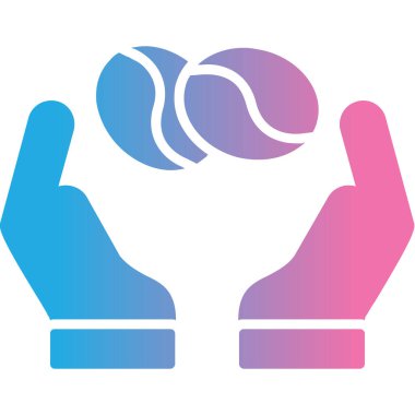 Ellerin ve kalp simgesinin vektör çizimi, kalp elementi