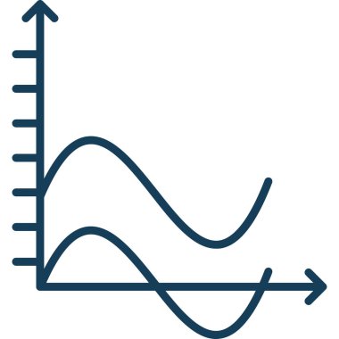 Eğri çizgi simgesi, vektör illüstrasyonu