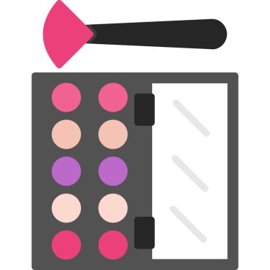 Makyaj fırçası. Web simgesi basit illüstrasyon