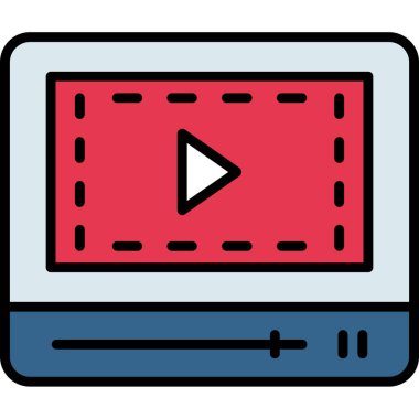 video simgesi, vektör illüstrasyon tasarımı