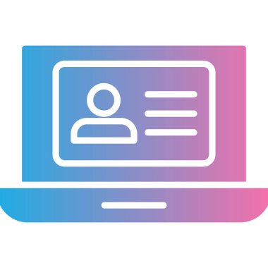 ID kart simgesi vektör illüstrasyonu