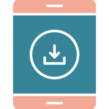 cep telefonu, basit vektör illüstrasyon tasarımı