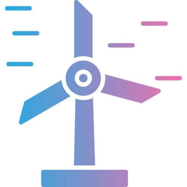 Yel değirmeni simgesinin vektör çizimi