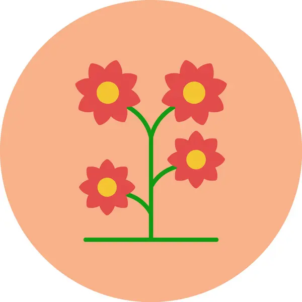 Çiçek. Web simgesi basit illüstrasyon