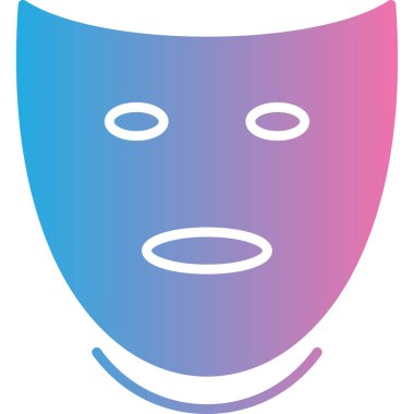 Maske. Web simgesi basit illüstrasyon