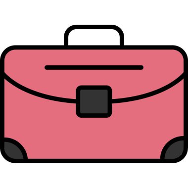 bavul ikonu vektör illüstrasyonu