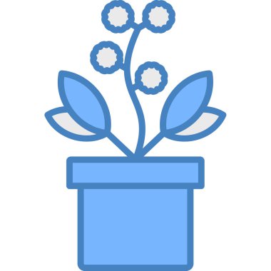 Çiçek. Web simgesi basit illüstrasyon