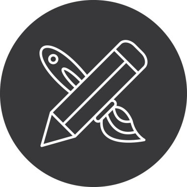 kalem ve cetvel vektör çizimi grafiği