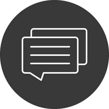 Sohbet simgesi vektör illüstrasyonu