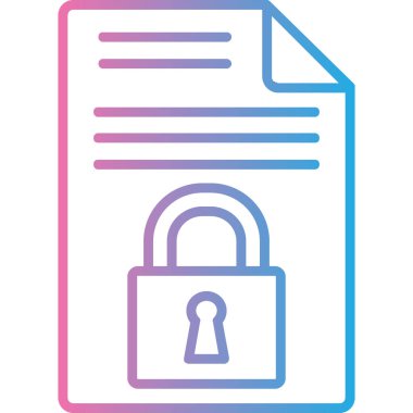 Asma kilit. Web simgesi basit illüstrasyon