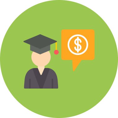 eğitim düz vektör simgesi