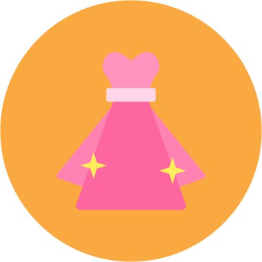 Bir kadın elbisesinin vektör illüstrasyonu