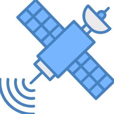 Uydu. Web simgesi basit illüstrasyon