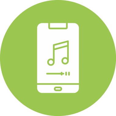 Bir müzik çalar simgesinin vektör illüstrasyonu