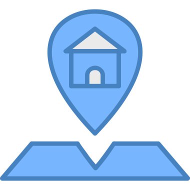 Harita. Web simgesi basit illüstrasyon