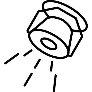 Elinde fener tutan bir adamın el çizimi çizimi.