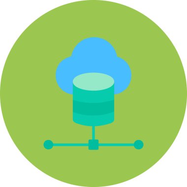 Bulut. Web simgesi basit illüstrasyon