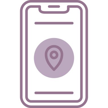 gps konum simgesi vektör çizimi