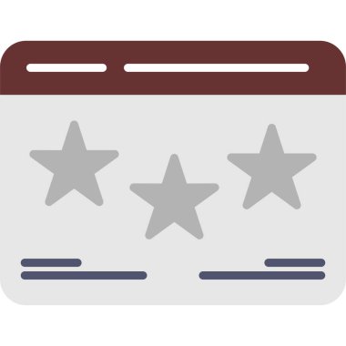 derecelendirme vektörü düz renk simgesi