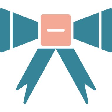 Kravat simgesi. Basit vektör simgesi biçimi, beyaz arkaplan üzerinde düz ve izole