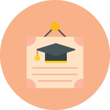 eğitim düz vektör simgesi