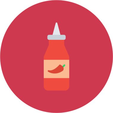 biber düz simgesi, vektör illüstrasyonu