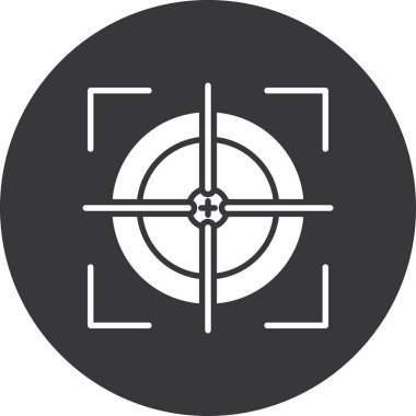 hedef vektör simgesi modern basit illüstrasyon