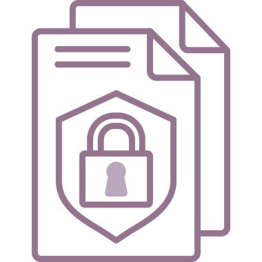 Veri koruma simgesi, vektör çizim