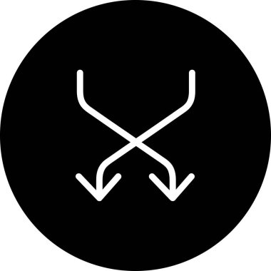 Eğilim biçimi izole edilmiş arkaplanda ok simgesi