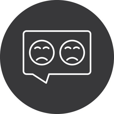 Bir sohbet simgesinin vektör illüstrasyonu