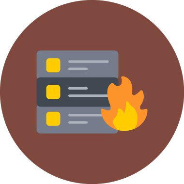 Bir ateş simgesinin vektör illüstrasyonu