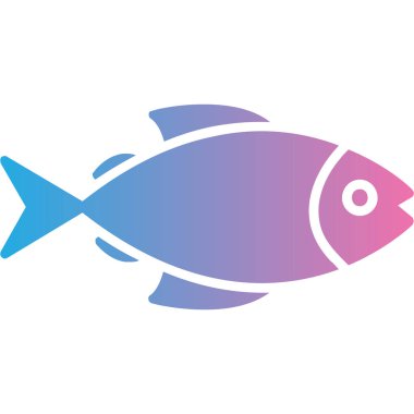 balık simgesi, vektör illüstrasyonu