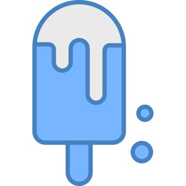 Dondurma. Web simgesi basit illüstrasyon