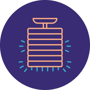 Bir fener simgesinin vektör illüstrasyonu