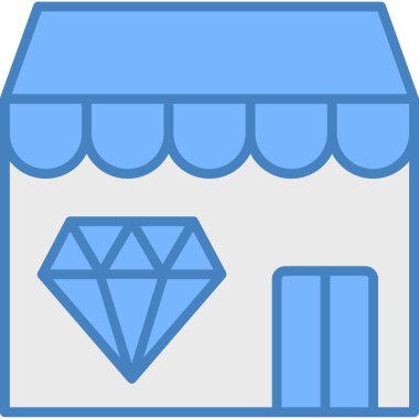 Dükkan. Web simgesi basit illüstrasyon